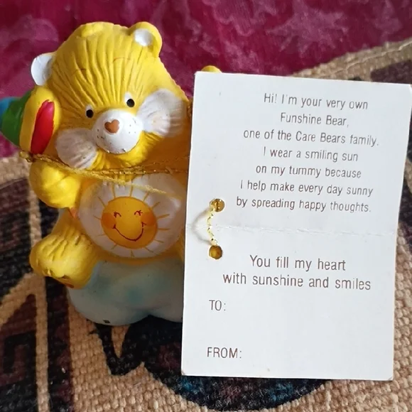Funshine Bear🌞 80's Vintage Care Bear🐻 Porcelain Statue - Picture 6 of 6